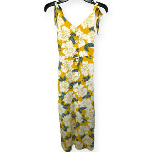 Yellow Dress Casual Maxi Monteau, Size Xs