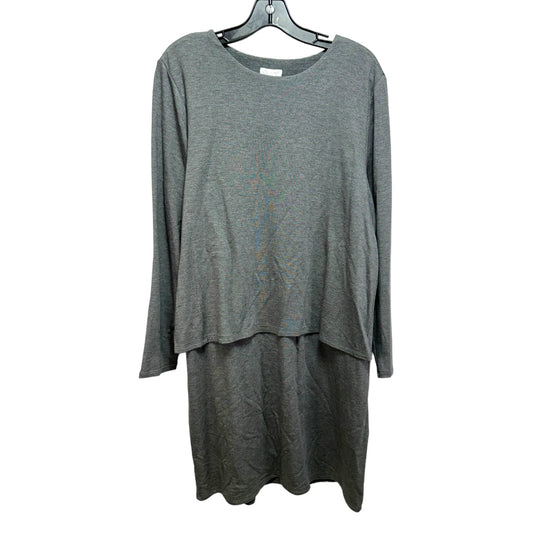 Dress Casual Midi By Pure Jill In Grey, Size: L