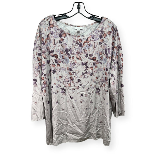 Floral Print Top Long Sleeve J. Jill, Size L