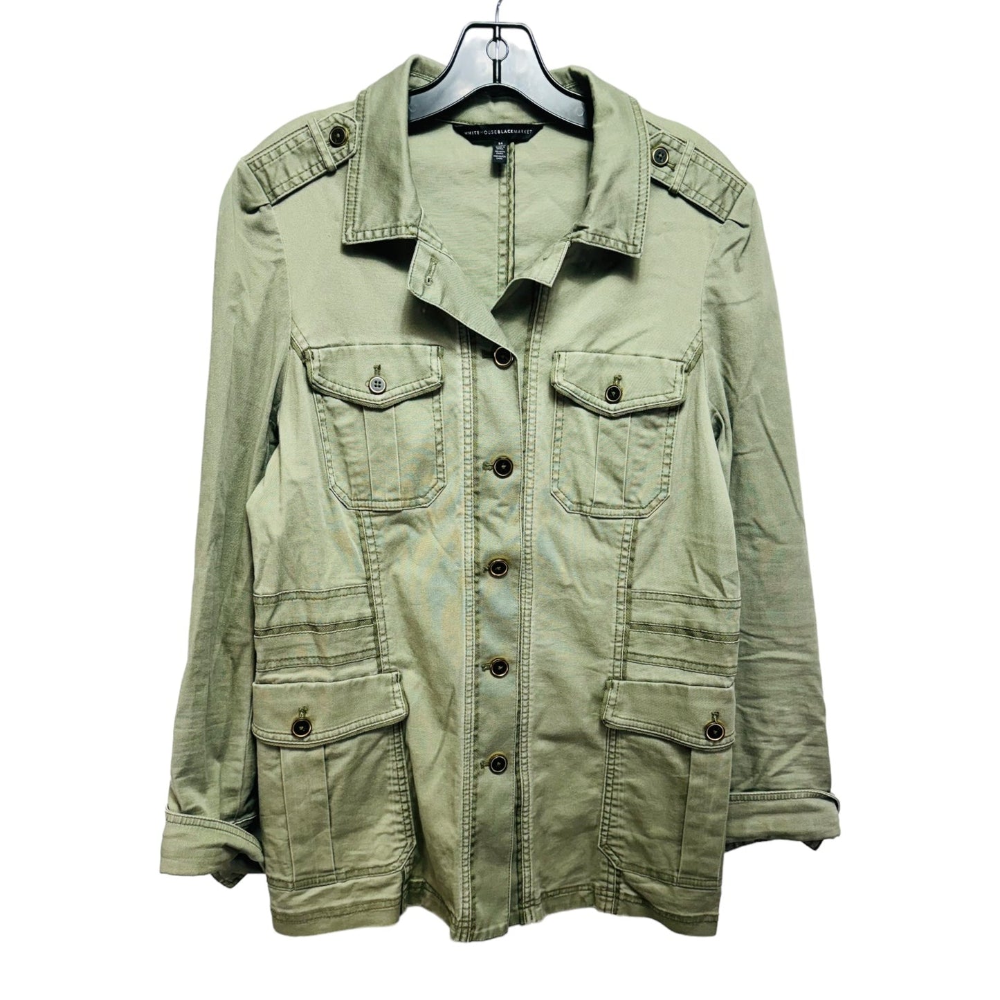 Jacket Utility By White House Black Market In Green, Size: 14