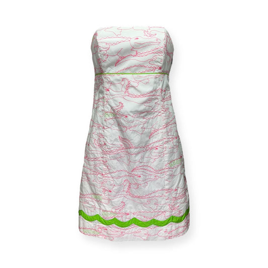 Alligator Embroidered Dress Designer By Lilly Pulitzer  Size: 2