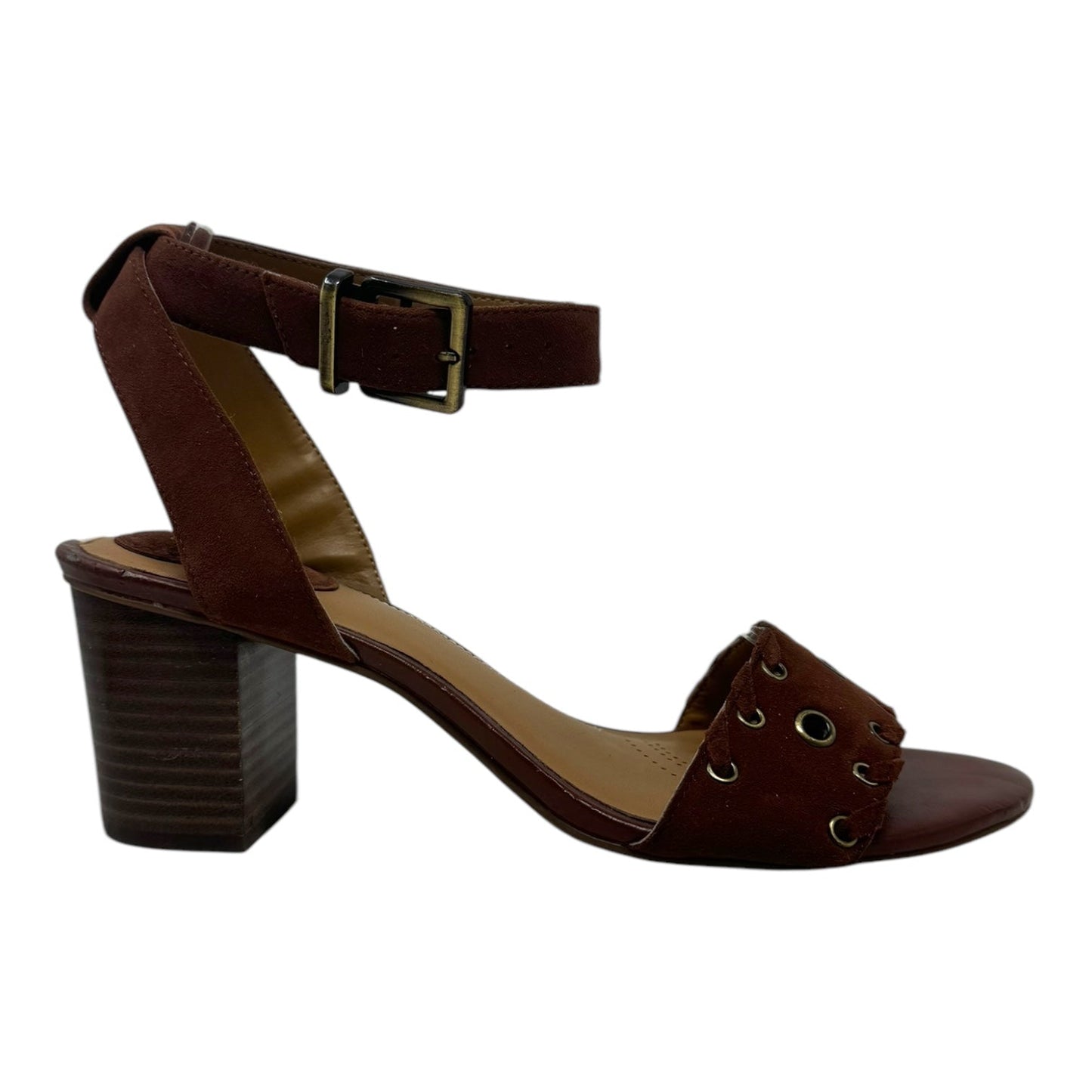 Ralene Sheen Shoes Heels Block By Clarks In Brown, Size: 7