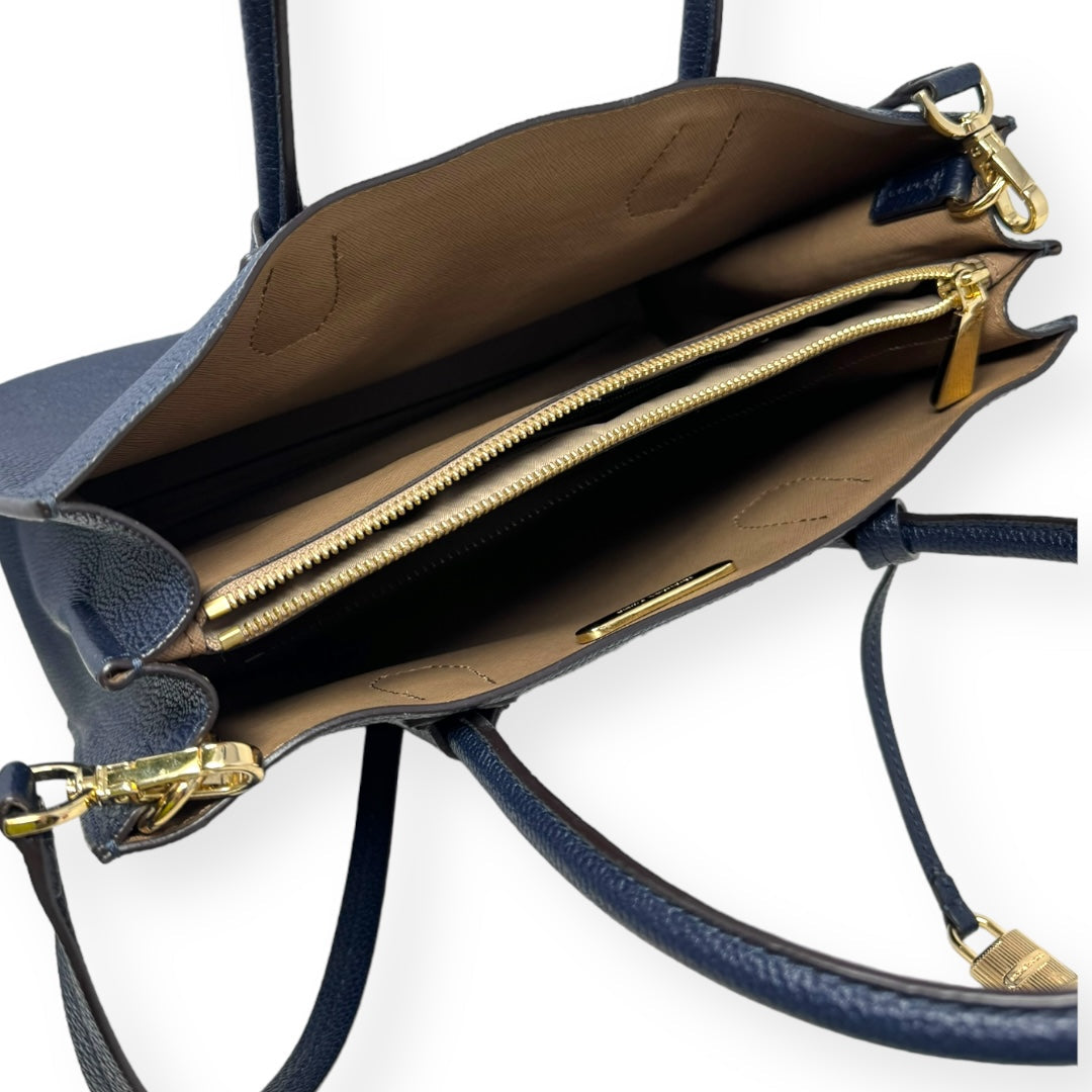 Mercer Pebbled Leather Accordion Tote Handbag Designer By Michael By Michael Kors  Size: Medium