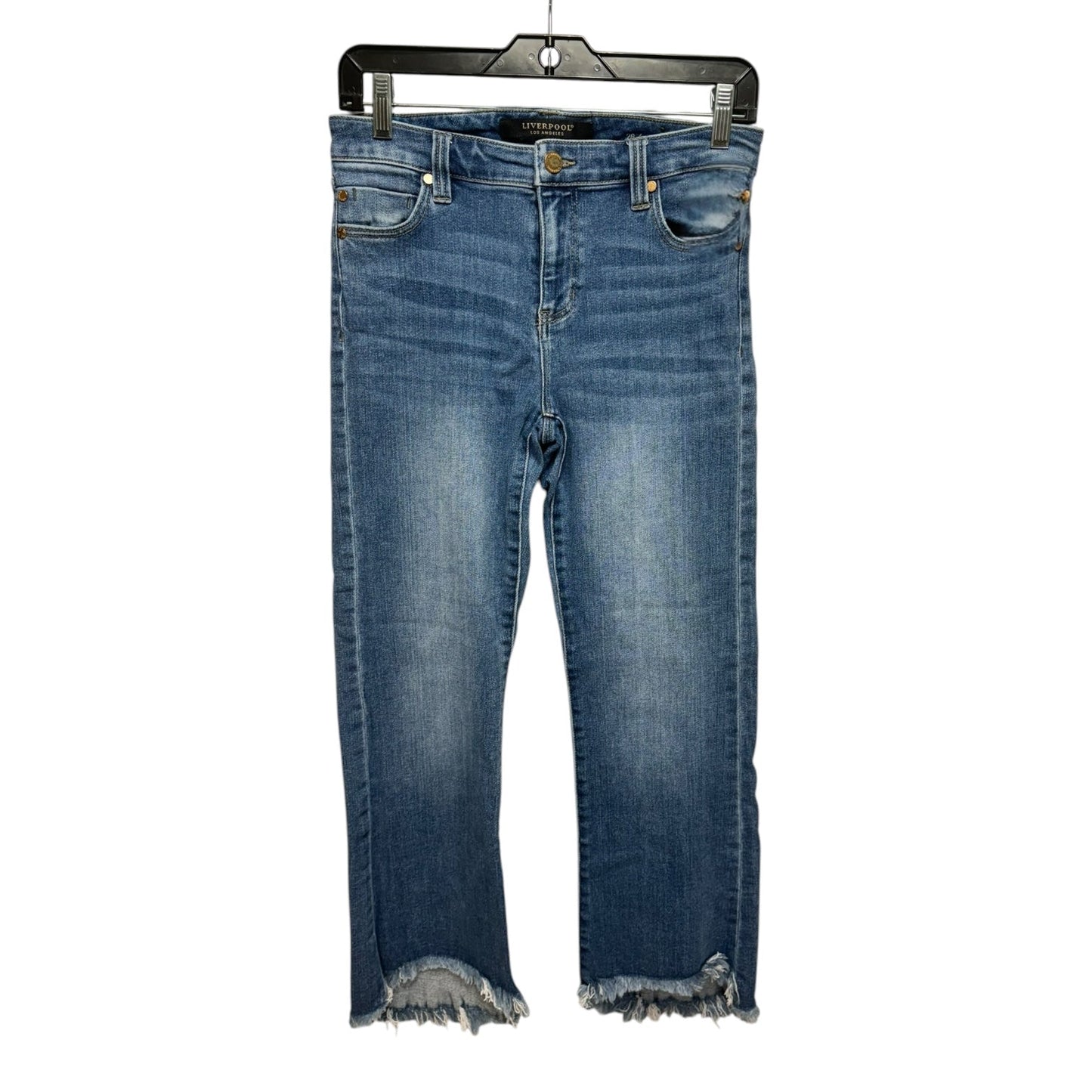 Jeans Flared By Liverpool In Blue Denim, Size: 6