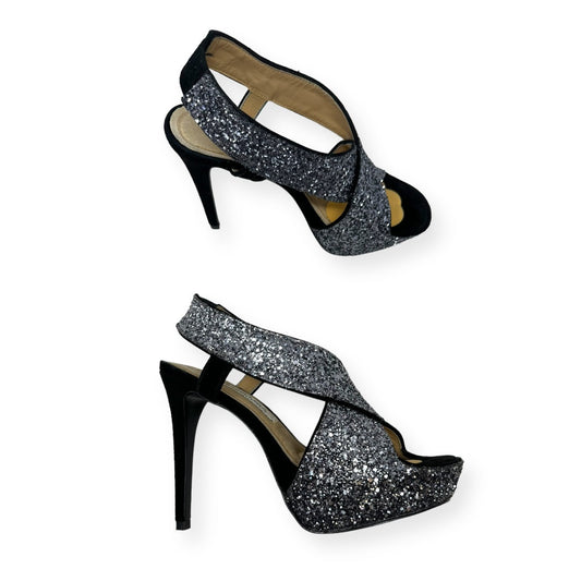 Zia Glitter Heel Sandal Shoes Designer By Diane Von Furstenberg  Size: 6.5