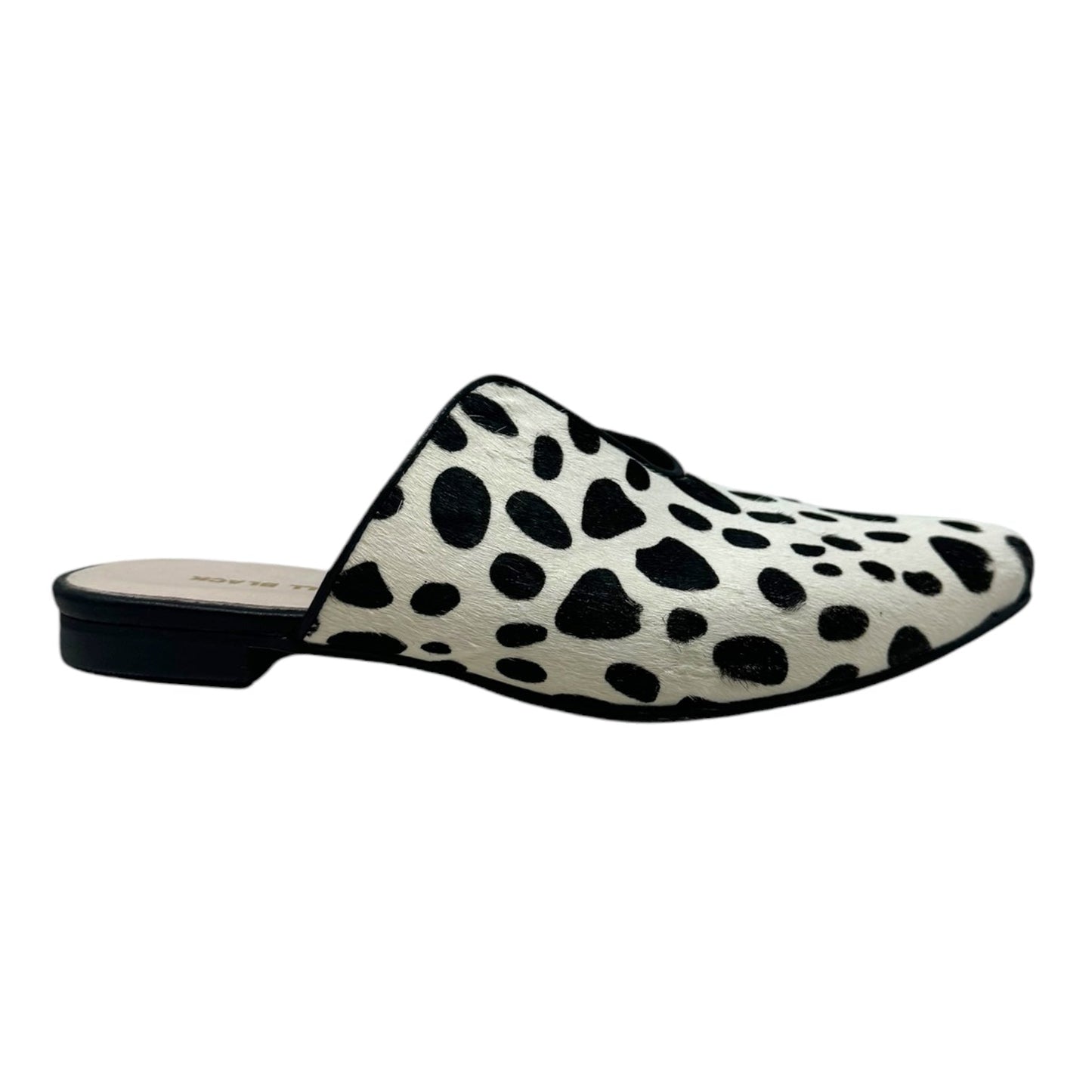 Cow Print Mules Shoes Flats By All Black In Animal Print, Size: 7