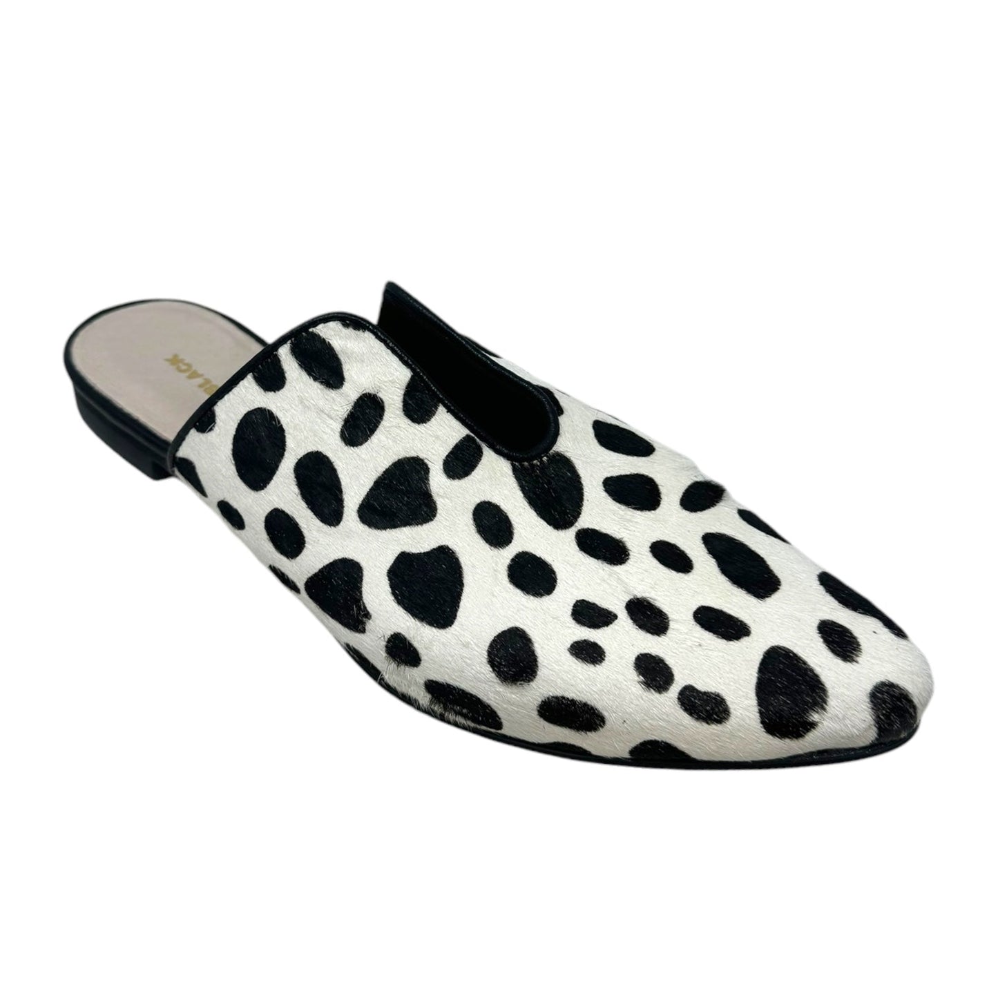 Cow Print Mules Shoes Flats By All Black In Animal Print, Size: 7