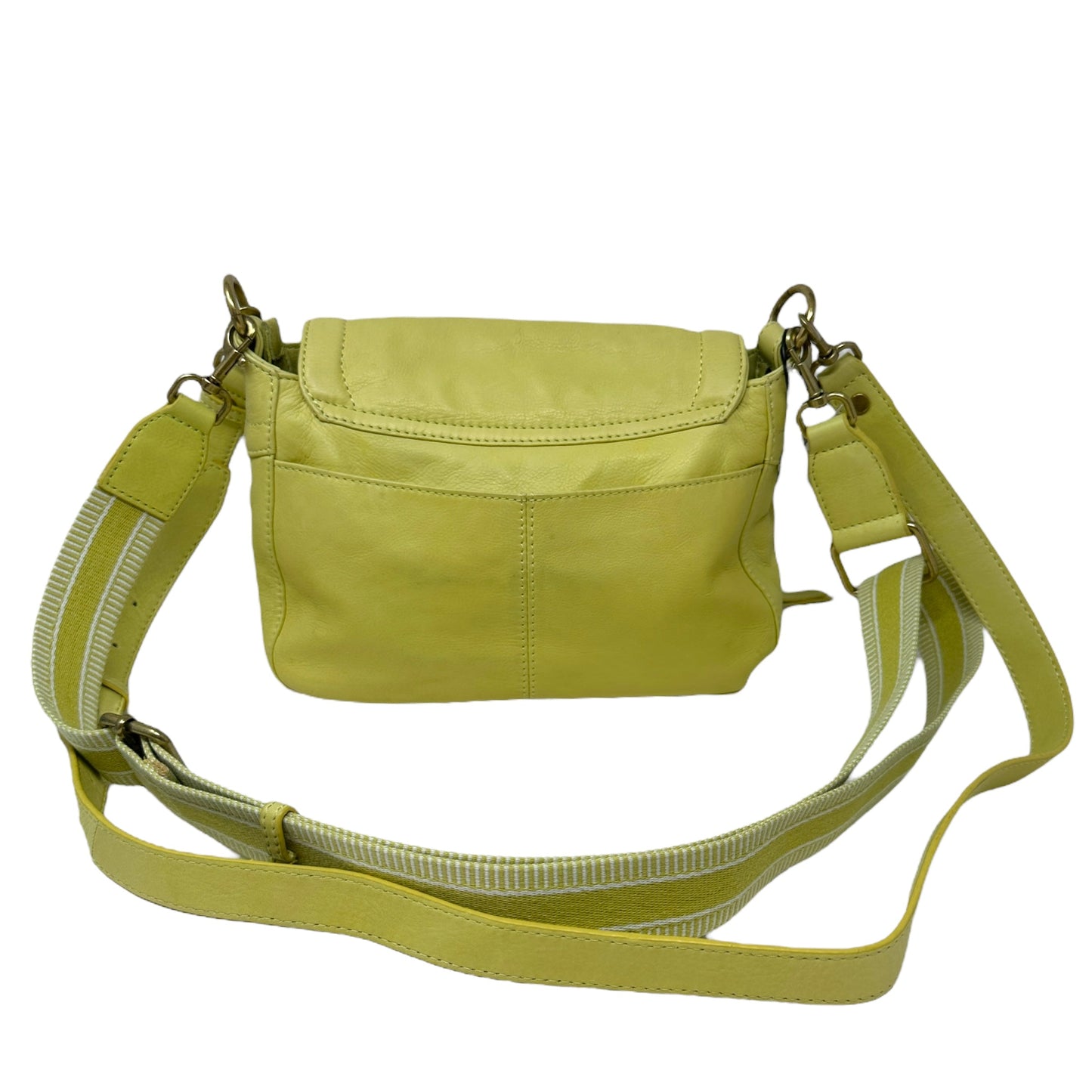 Multifunctional Leather Crossbody With 2 Straps - Citrus Smooth By American Leather Company   Size: Medium