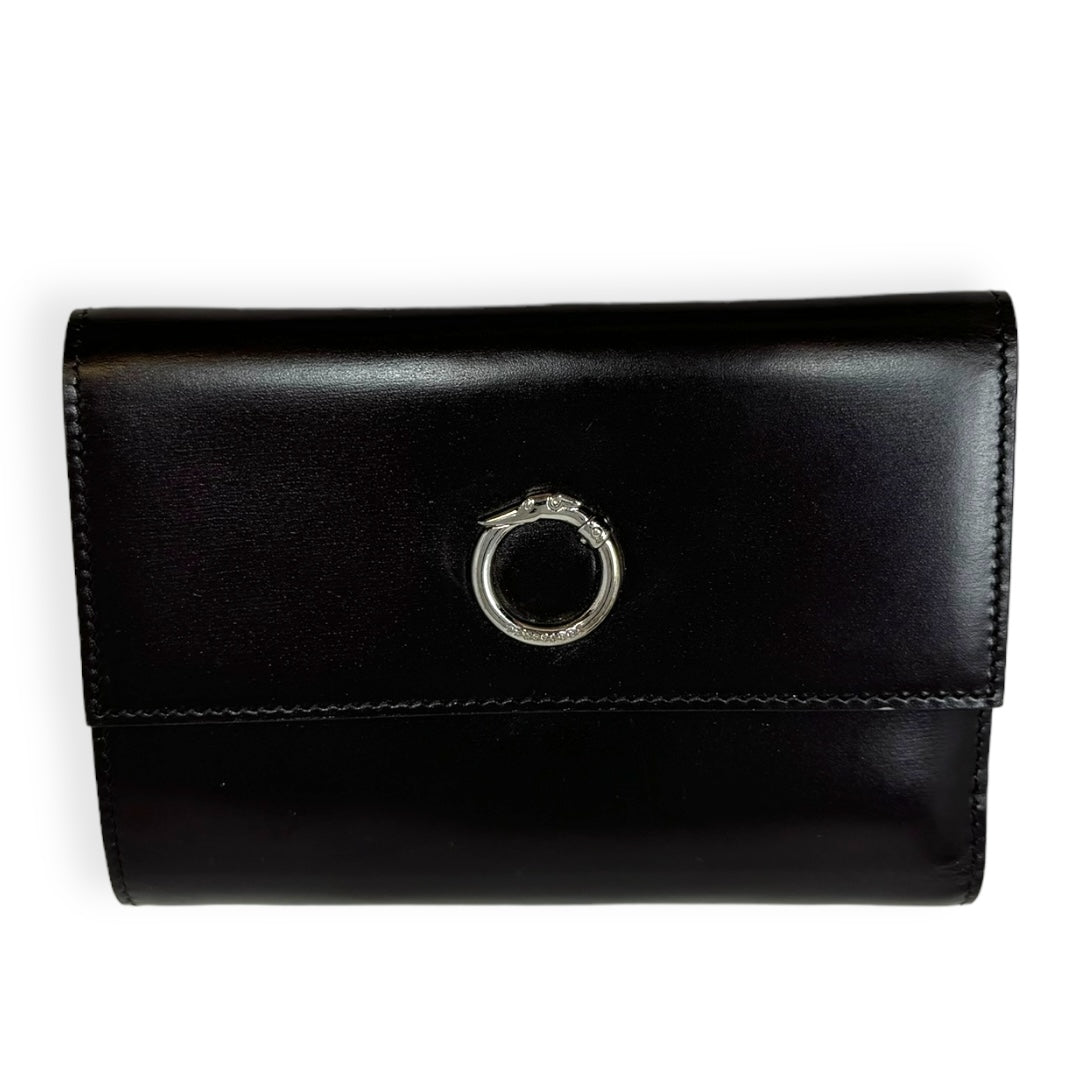 Leather Trifold Small Wallet Designer By Trussardi  Size: Medium