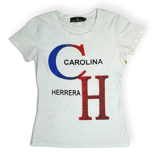 Top Short Sleeve Designer By Carolina Herrera  Size: M