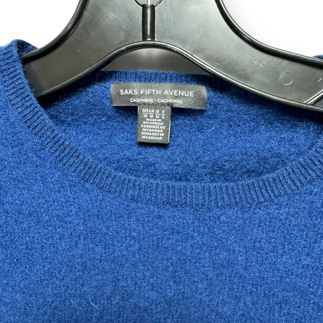 Blue Sweater Cashmere Saks Fifth Avenue, Size M