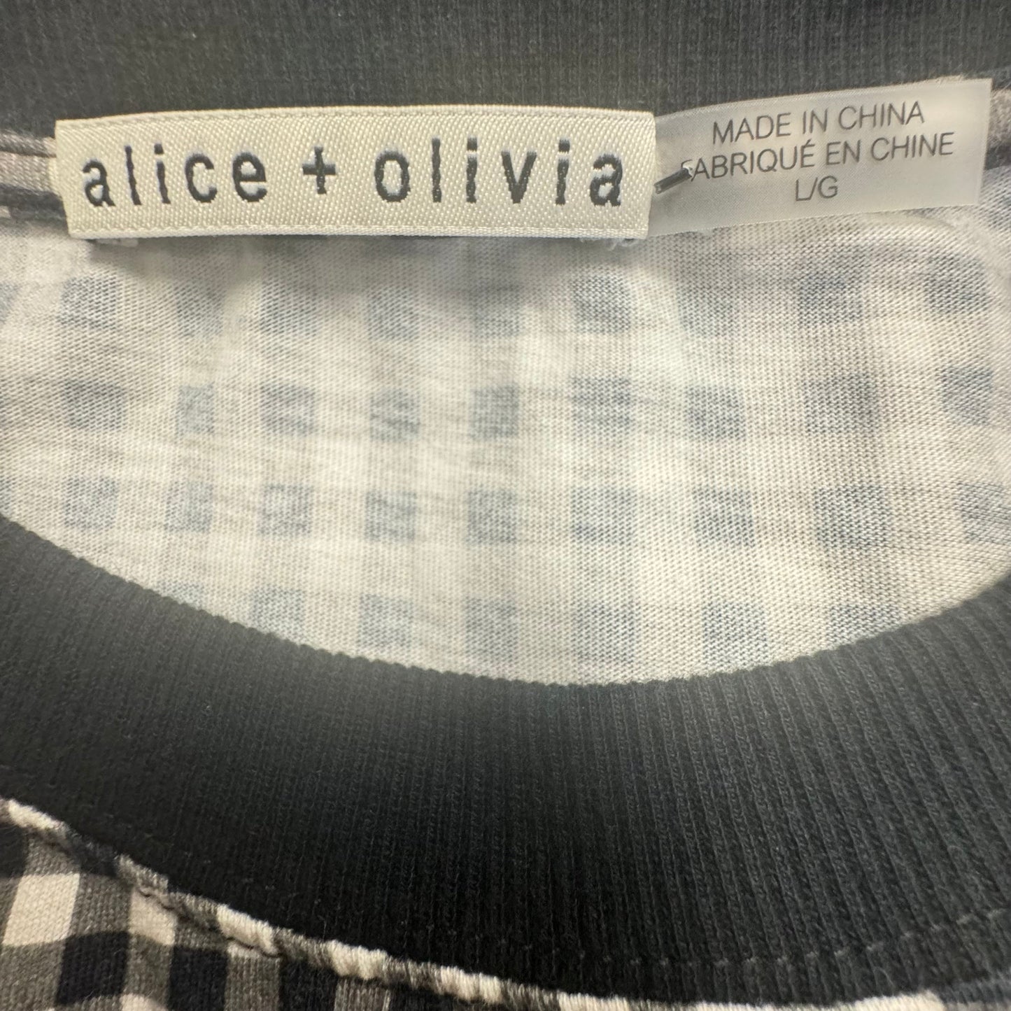 Garner Gingham T-Shirt Dress
 Designer Alice + Olivia, Size L
