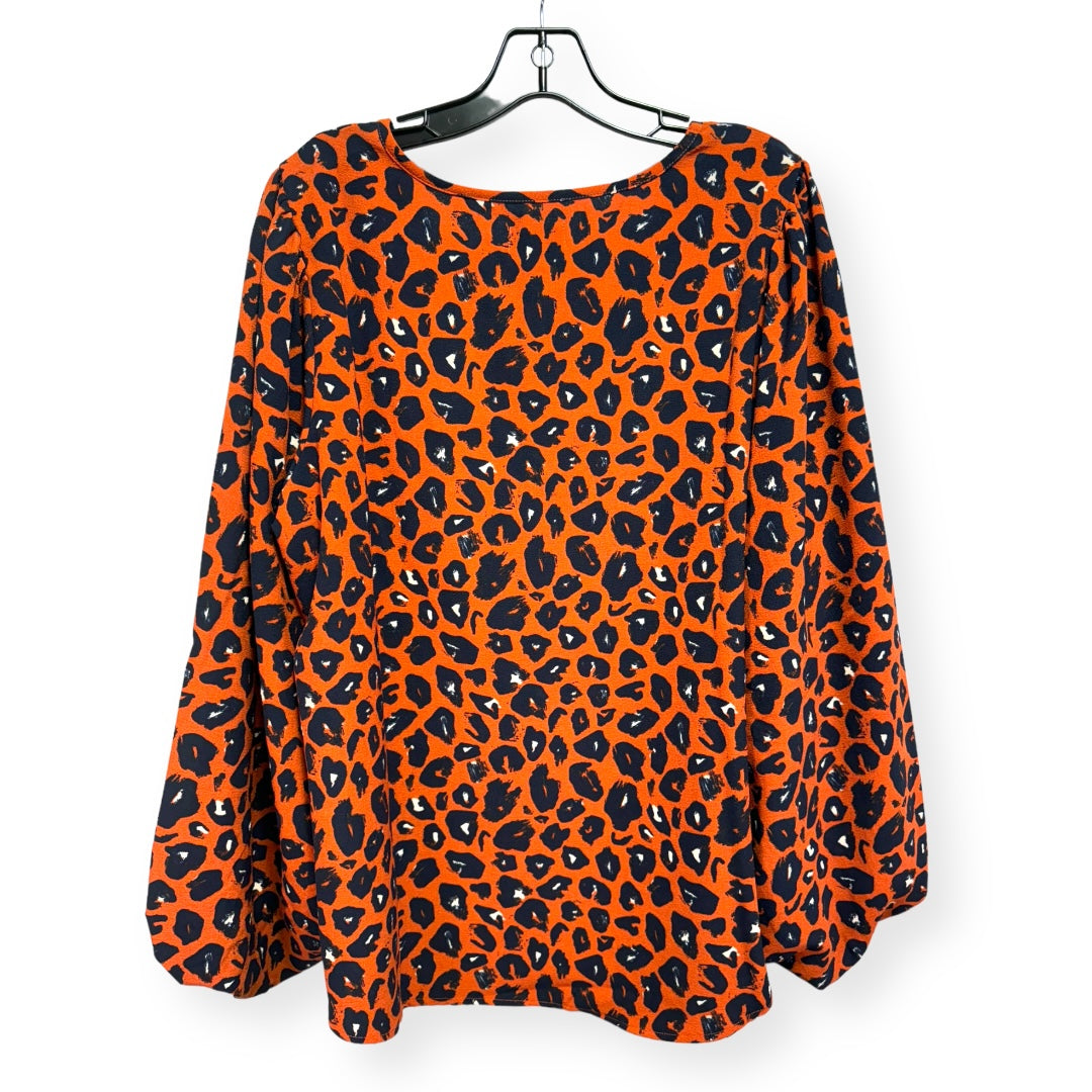 Leopard Print Top Long Sleeve Mudpie, Size L