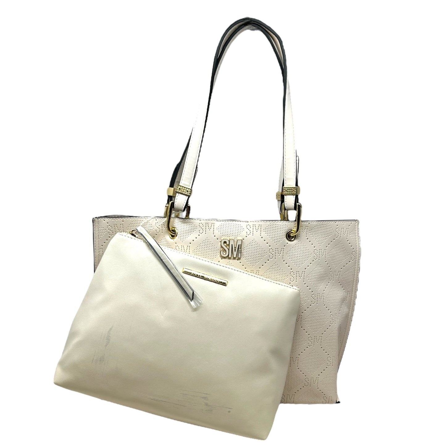 Bdonna Tote with Pouch By Steve Madden In Vanilla, Size: Medium