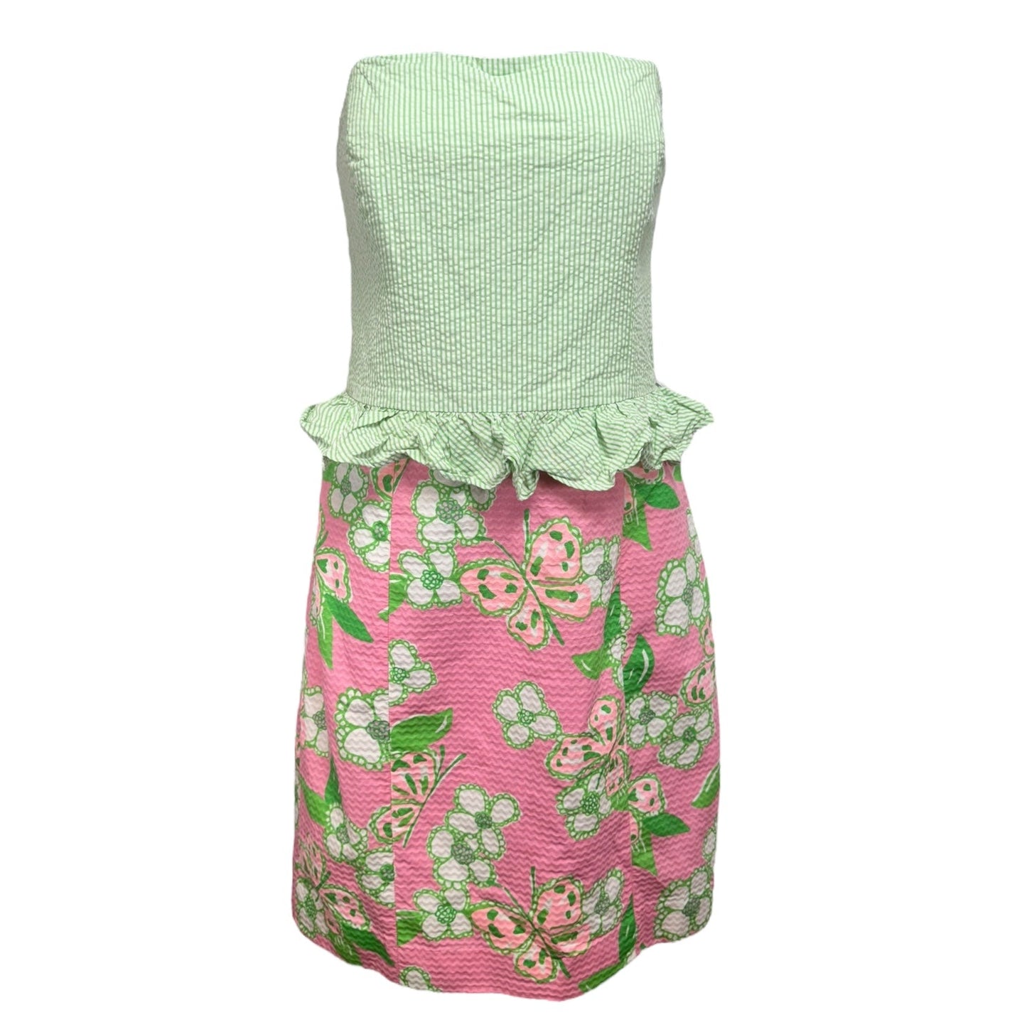 Lowe Peplum Dress in Pretty Pink Tootie Designer Lilly Pulitzer, Size 6