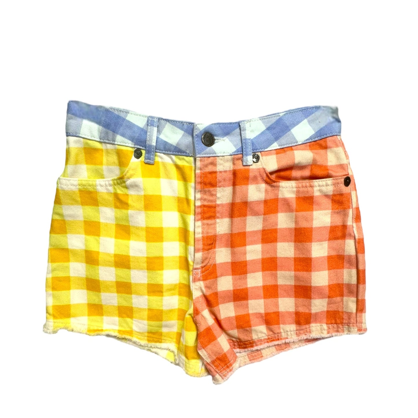 Multi-colored Gingham Denim Shorts Farm Rio, Size Xs