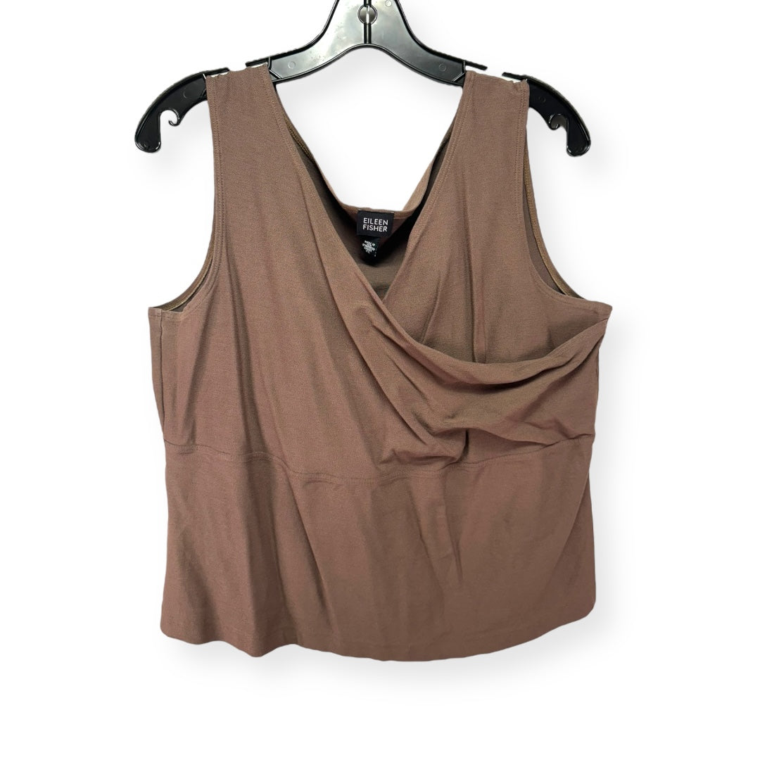 Brown Top Sleeveless Eileen Fisher, Size Xl