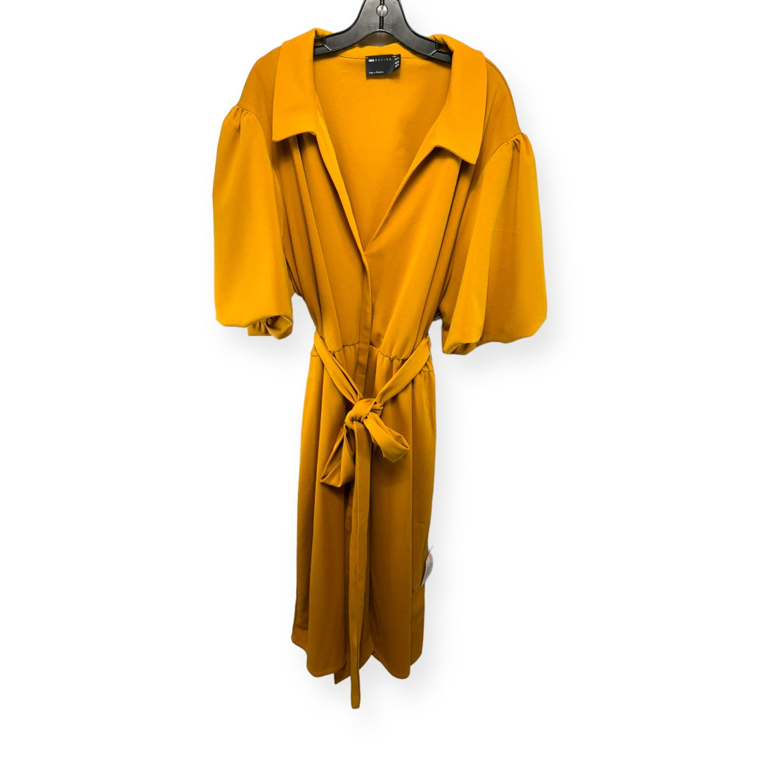 Yellow Dress Casual Midi Asos, Size 2x