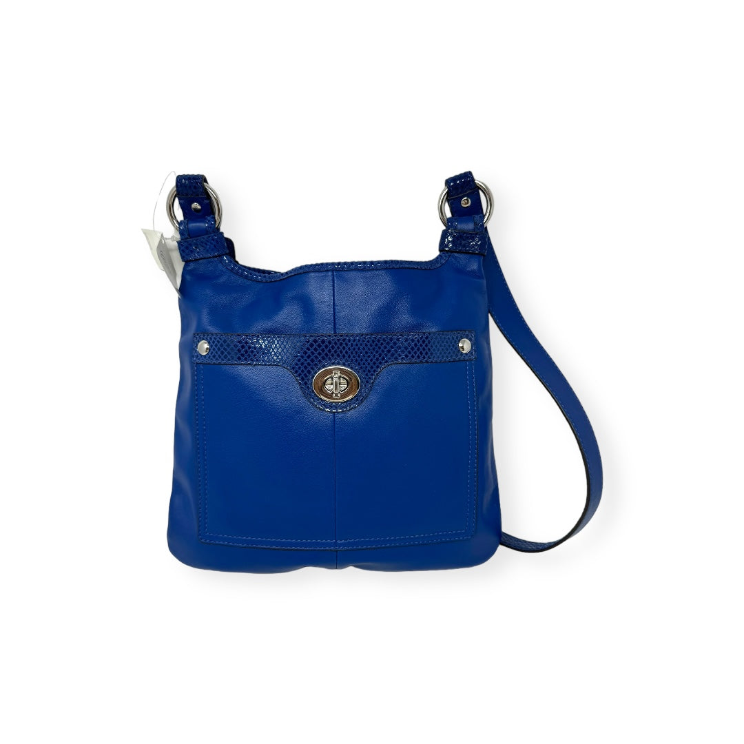 Penelope Leather Crossbody Bag in Cobalt Coach, Size Medium