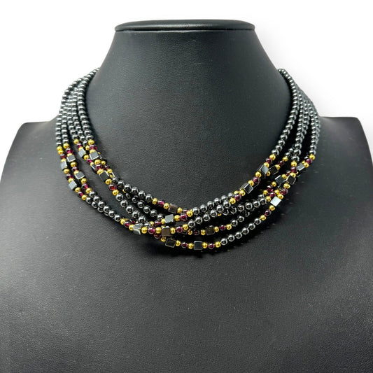 Marcasite Necklace Layered Unknown Brand