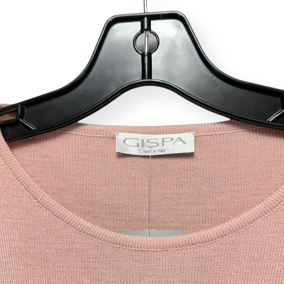 Knit Pink Dress Casual Midi Gispa, Size Xl