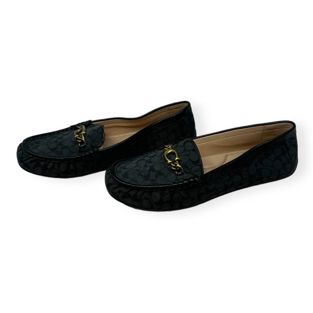Mona Driver Grey Loafer Shoes Designer Coach, Size 9.5