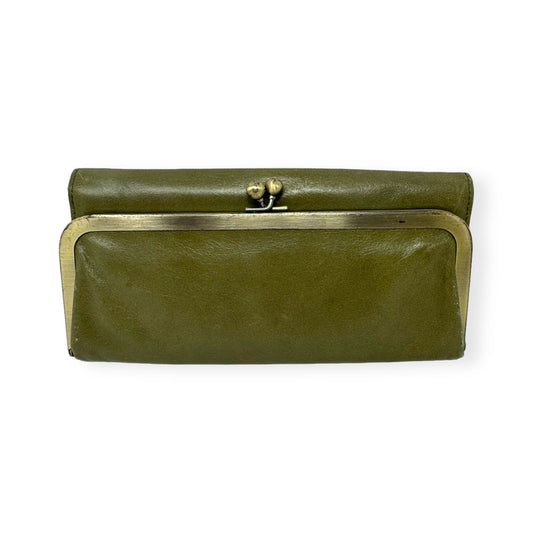 Lauren Leather Clutch Wallet in Moss Hobo Intl, Size Large