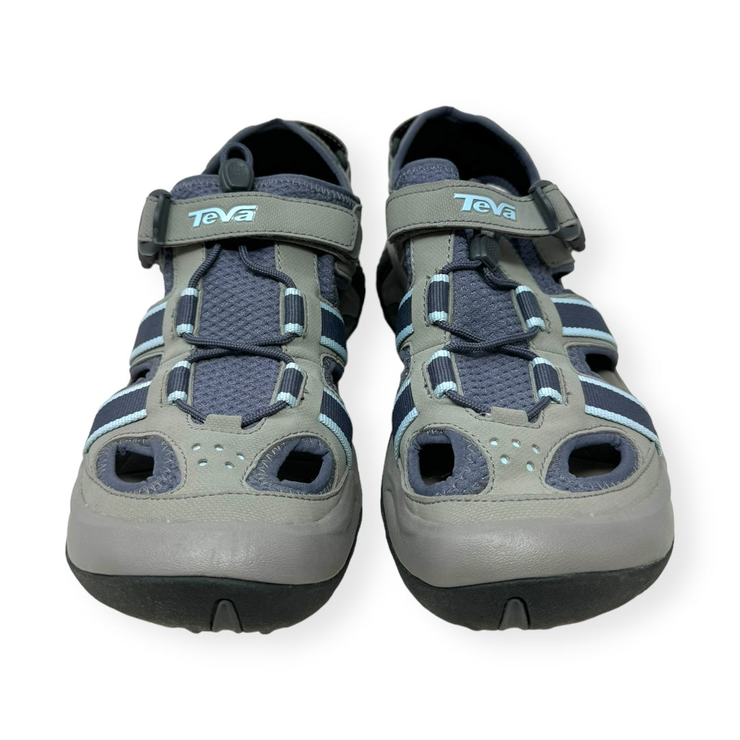 Grey Sandals Flats Teva, Size 8