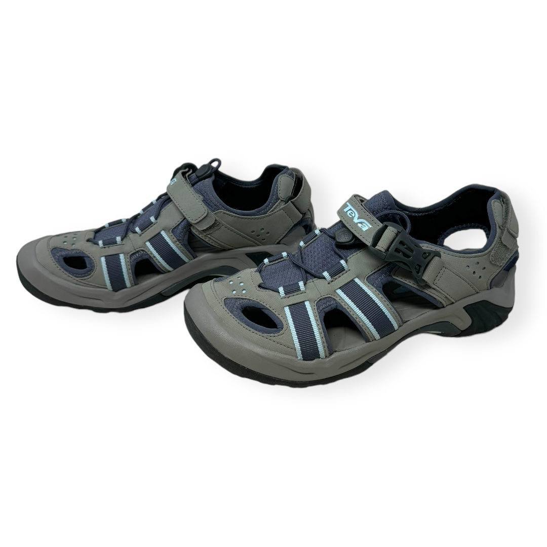 Grey Sandals Flats Teva, Size 8