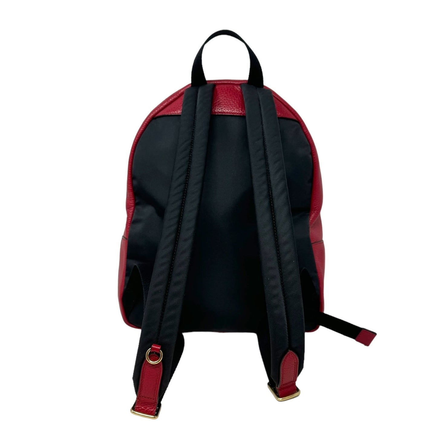 Charlie Pebble Leather Backpack in True Red Designer Coach, Size Small