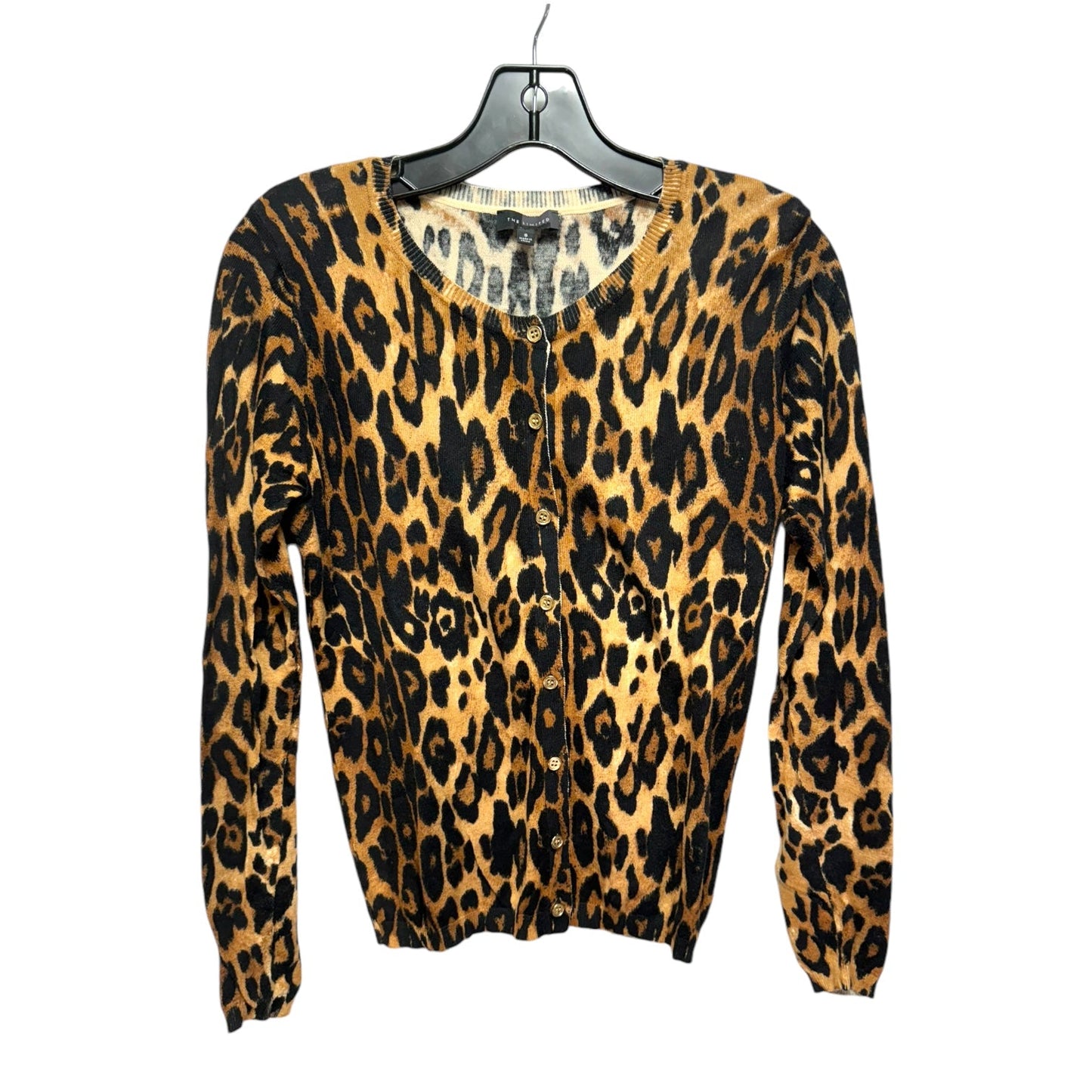 Cardigan Sweater By The Limited In Leopard Print, Size: S