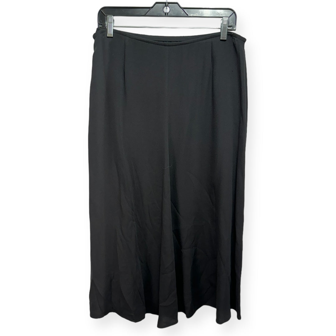 Silk Skirt Designer By Eileen Fisher In Black, Size: M