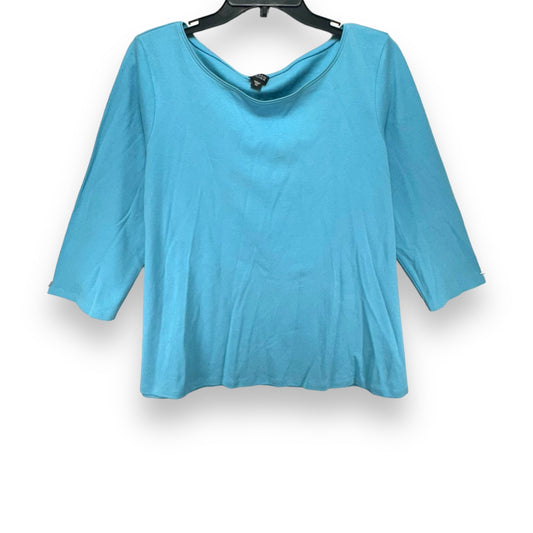 Top 3/4 Sleeve By Eileen Fisher In Blue, Size: Xl