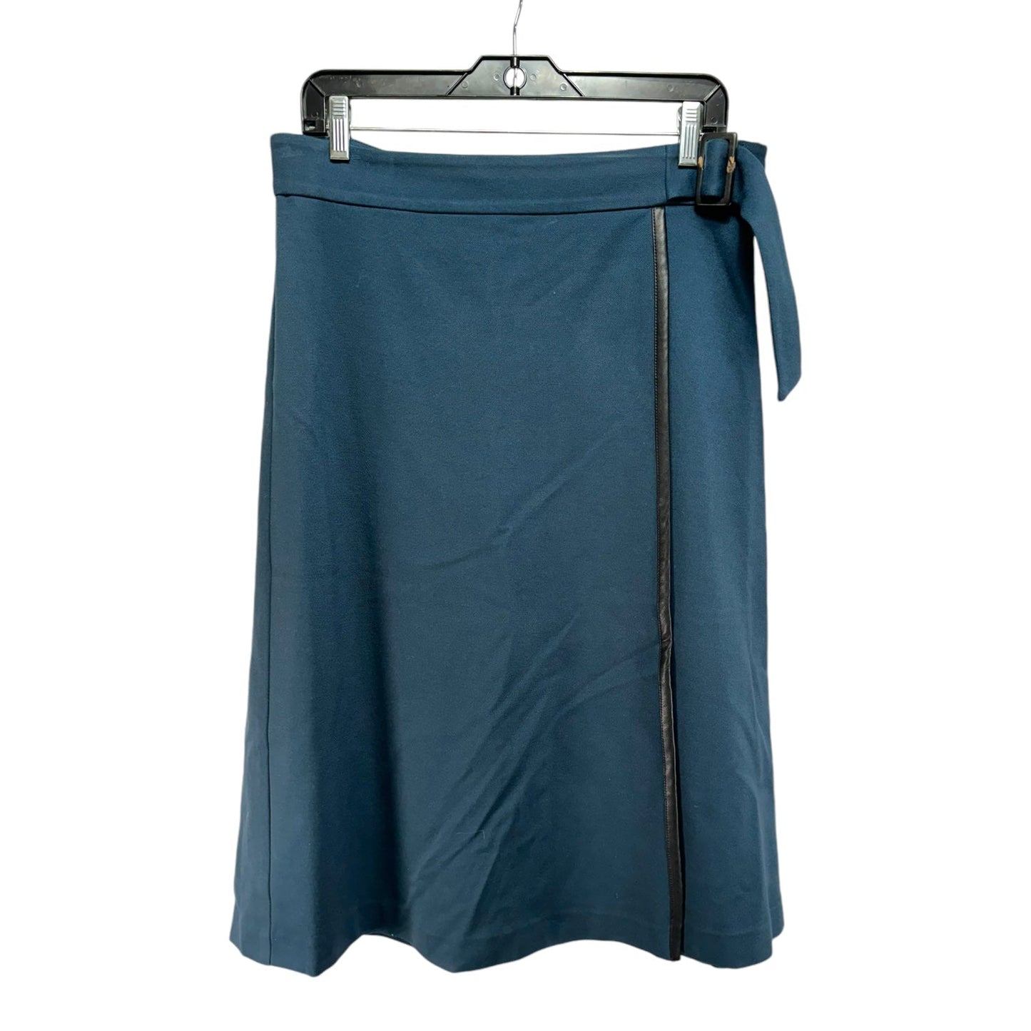 Belted Wrap Skirt Midi By Ann Taylor In Teal, Size: 10