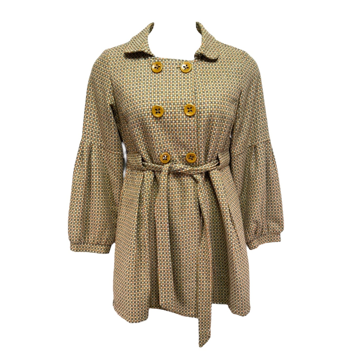 Tweed Coat By Final Touch In Multi-colored, Size: L