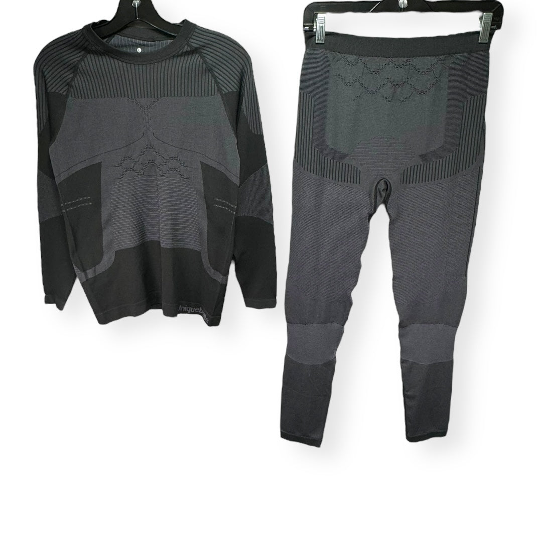 Athletic Pants 2pc By Uniquebella In Grey, Size: L