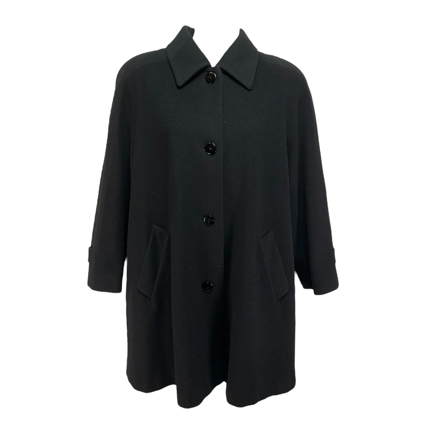 Coat Wool Vintage By Kristin Blake In Black, Size: L