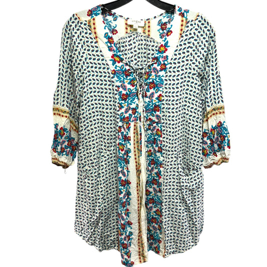 Top 3/4 Sleeve By Umgee In Paisley Print, Size: S