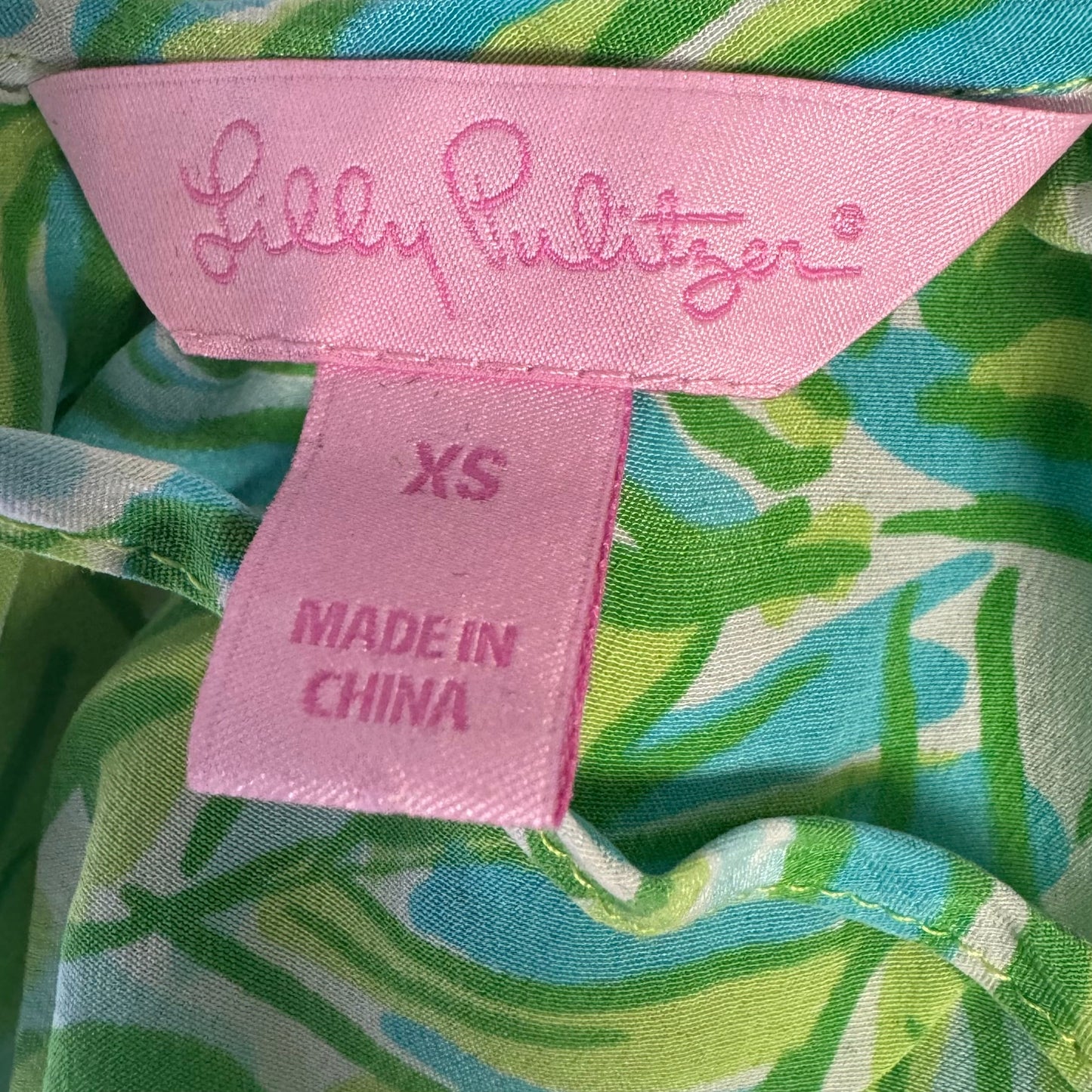 Silk Finn Top By Lilly Pulitzer In Fresh Citrus Green Parrot, Size: XS