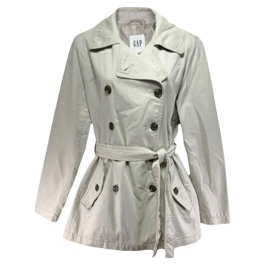 Short Trench Coat By Gap In Beige, Size: S