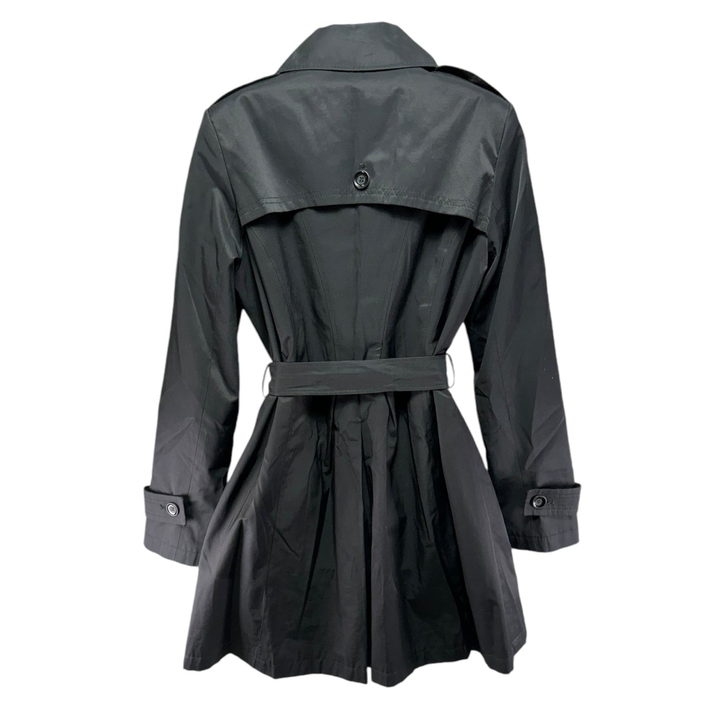 Coat Raincoat By Via Spiga In Black, Size: M