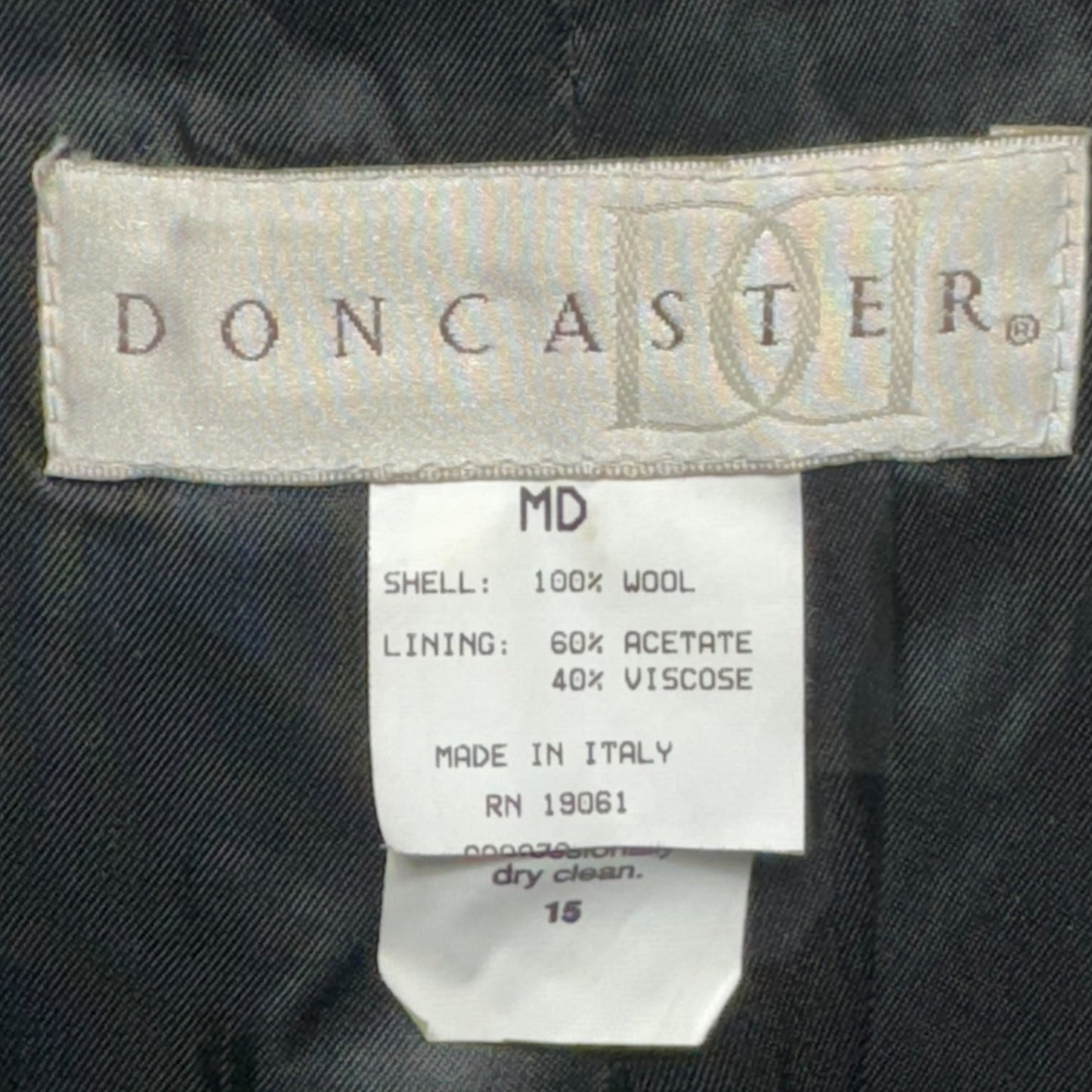 Coat Wool By Doncaster In Grey, Size: M