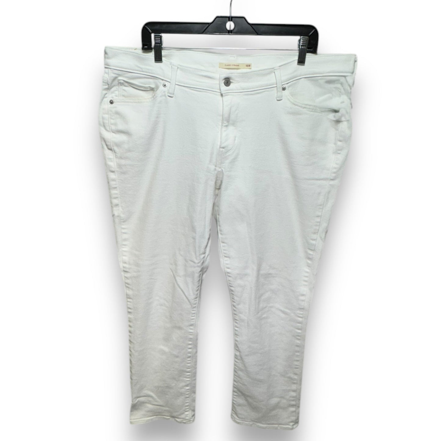 Jeans Straight By Levis In White, Size: 16