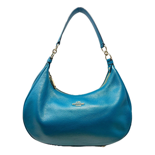 Harley East West Pebbled Leather Hobo Handbag Designer By Coach, Size: Medium