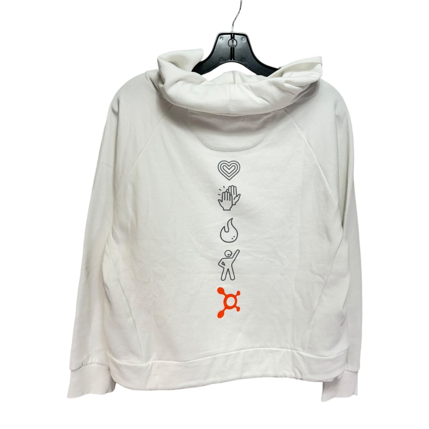 Athletic Sweatshirt Hoodie By Orange Theory In White, Size: M