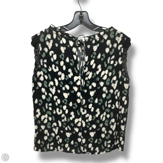 Top Sleeveless By Velvet In Black & Cream, Size: S