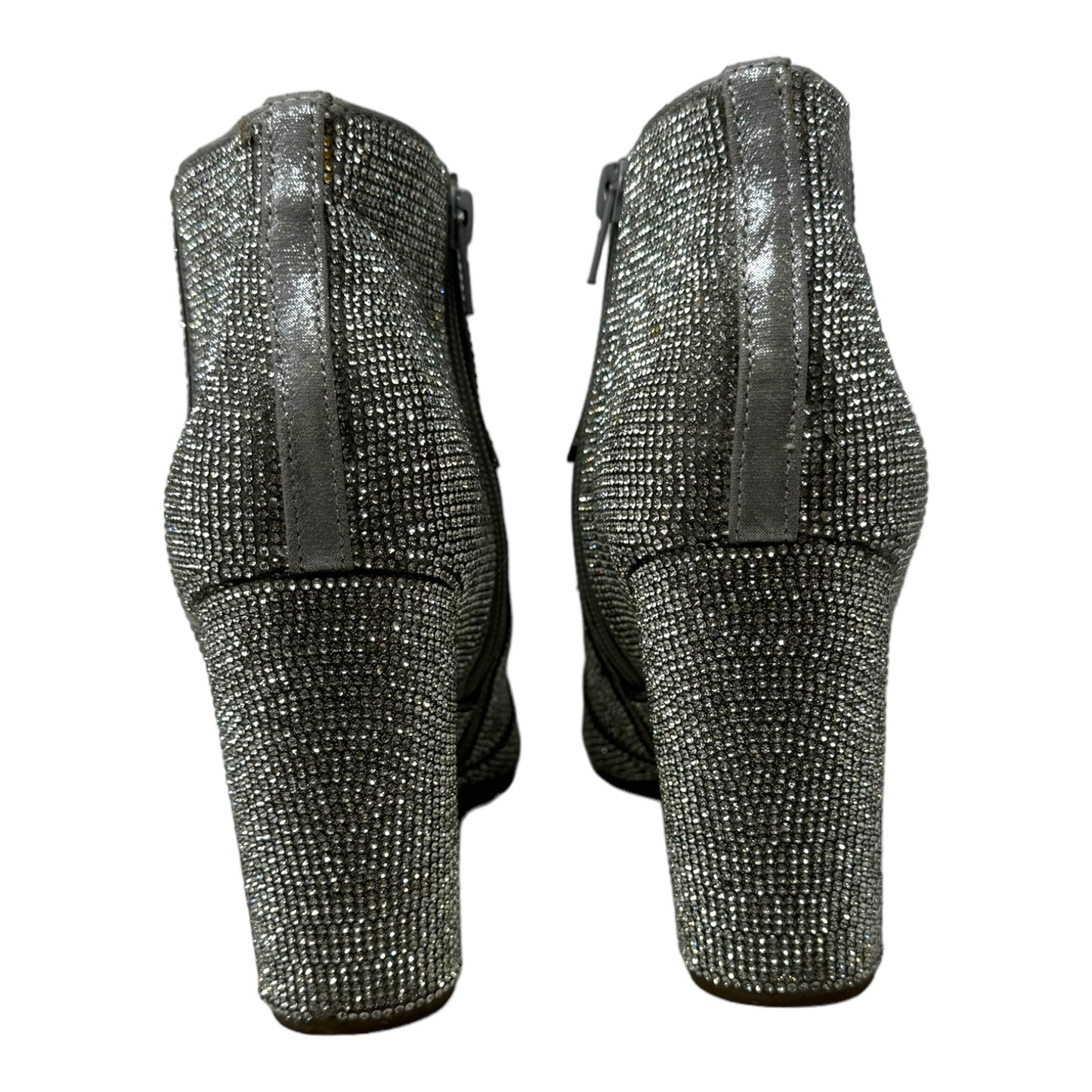 Nola Rhinestone Bootie By Steve Madden In Silver, Size: 9