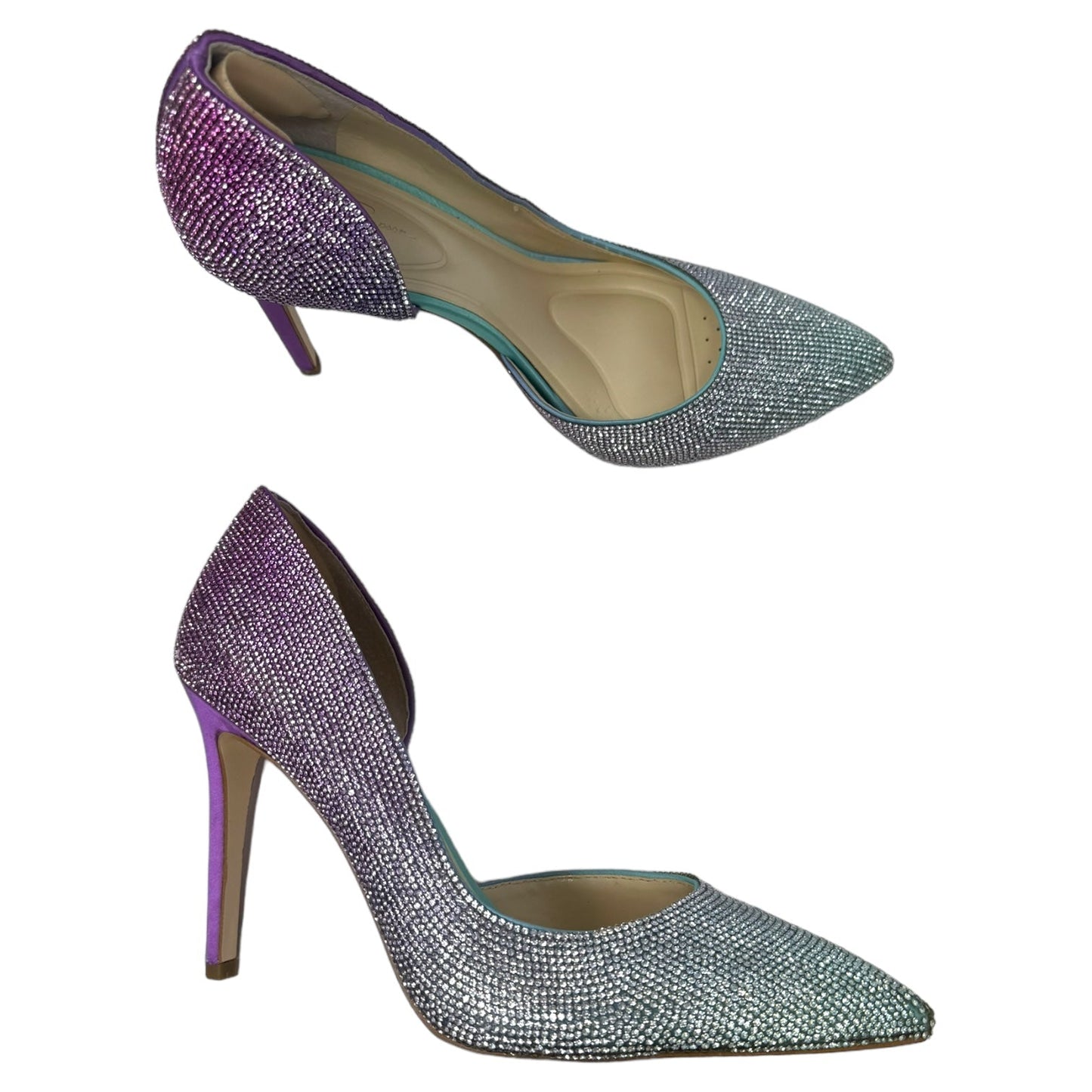 Prizma Half-d'Orsay Pump By Jessica Simpson In Ombré Jewel Encrusted, Size: 8.5