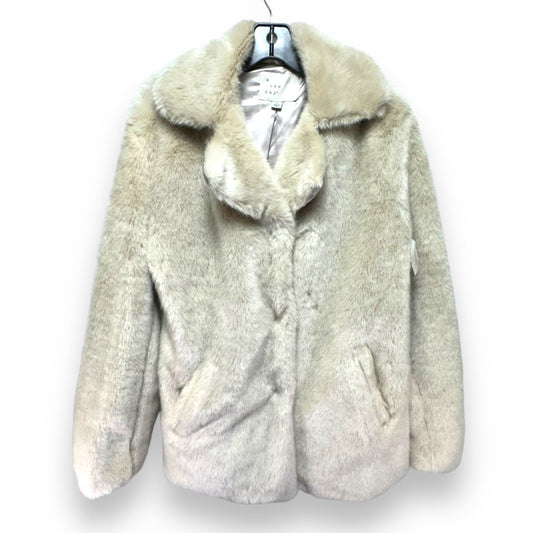 Jacket Faux Fur & Sherpa By A New Day In Cream, Size: L