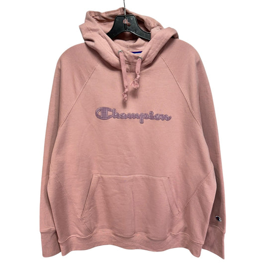 Athletic Sweatshirt Hoodie By Champion In Pink, Size: 2x